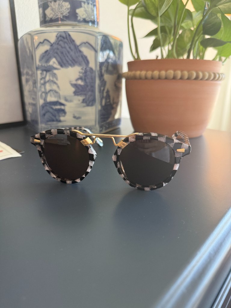 Krewe St. Louis Ii (Stl Ii) Sunglasses In Harlequin 18k W/ Polarized Lenses